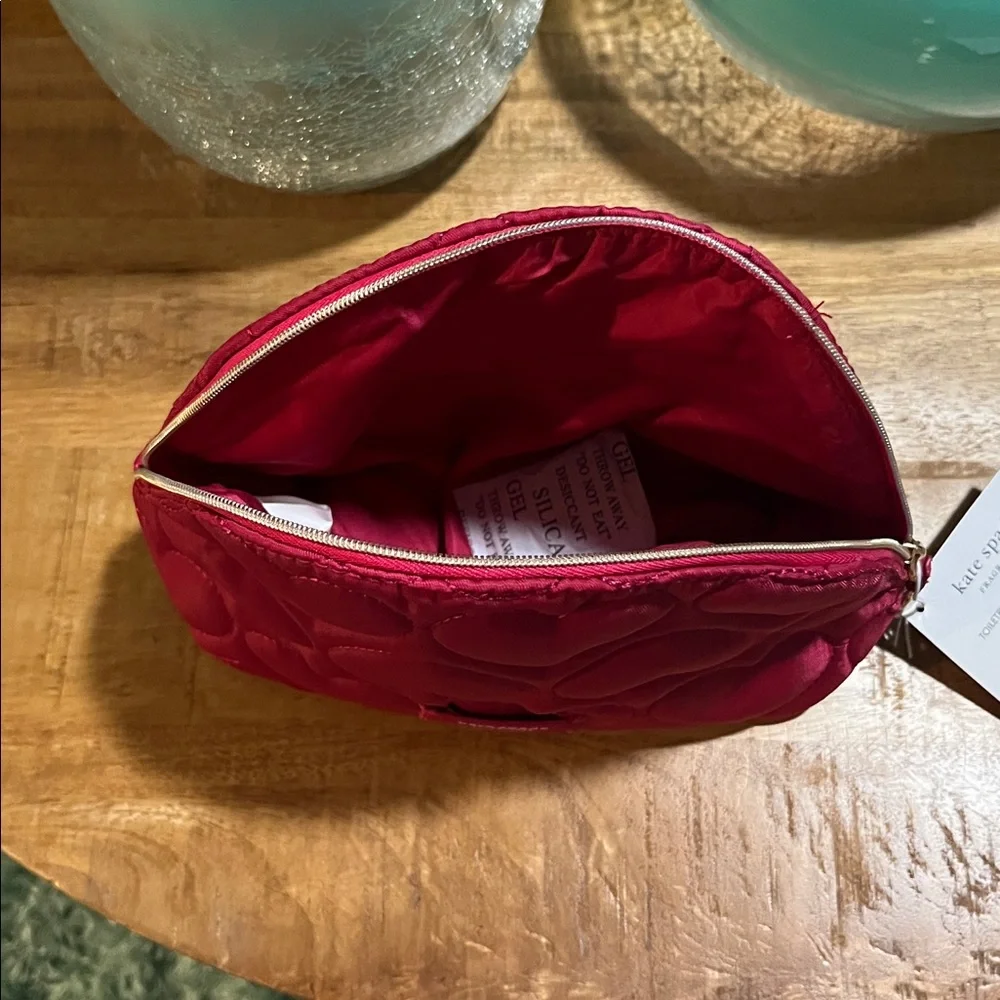 Kate Spade Fragrance Quilted Heart Cosmetic Bag-NWT